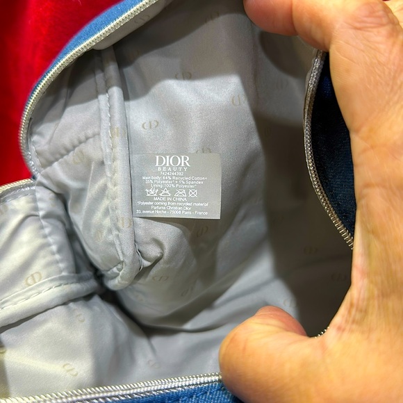 Dior Denim Cosmetic Pouch NIB - Picture 3 of 4